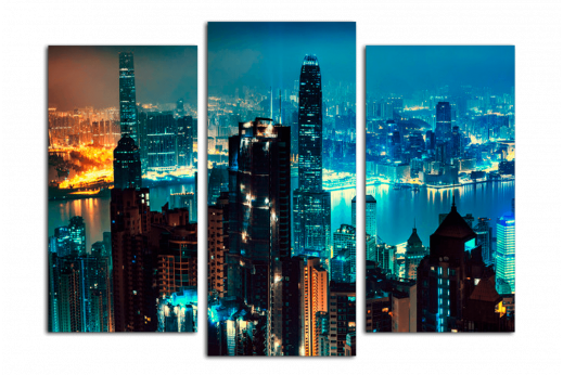 Модульная картина Ночной Пекин