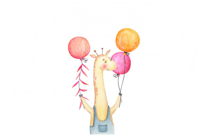 Картина Жираф с шариками