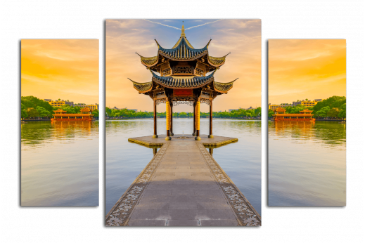 Модульная картина Китайское озеро