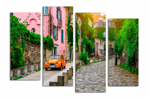 Модульная картина Красочные французские улицы