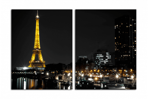 Модульная картина Ночь в Париже